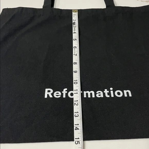 Reformation Classic Black Canvas Tote - Picture 4 of 4